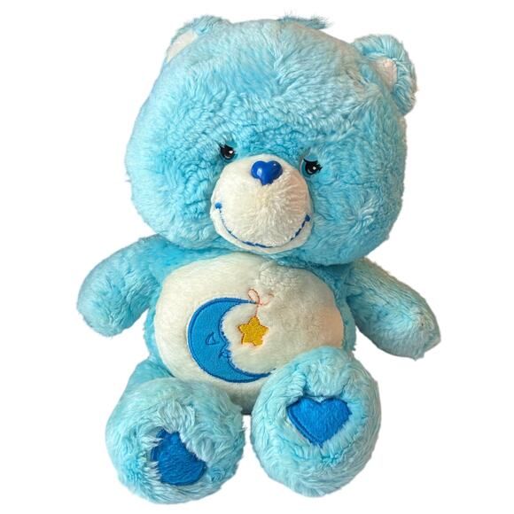 Vintage Care Bears Bedtime Sleepy Moon Wish On A Star Plush 2002 Blue 13" - Picture 1 of 14